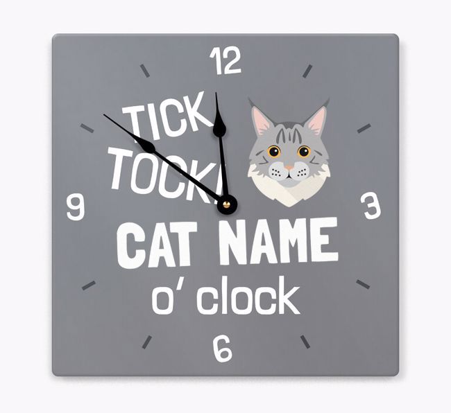 Tick Tock 'O' Clock: Personalized {breedCommonName} Wall Clock